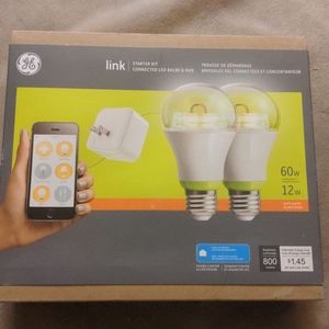 ONLY 1 LEFT COMPLETE KIT, GE Link, Wireless A19 Smart Connected LED Light Bulb